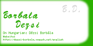 borbala dezsi business card