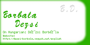 borbala dezsi business card